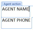 A selected section selected section